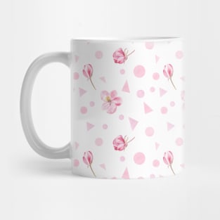 Apple blossom and geometric shapes Mug